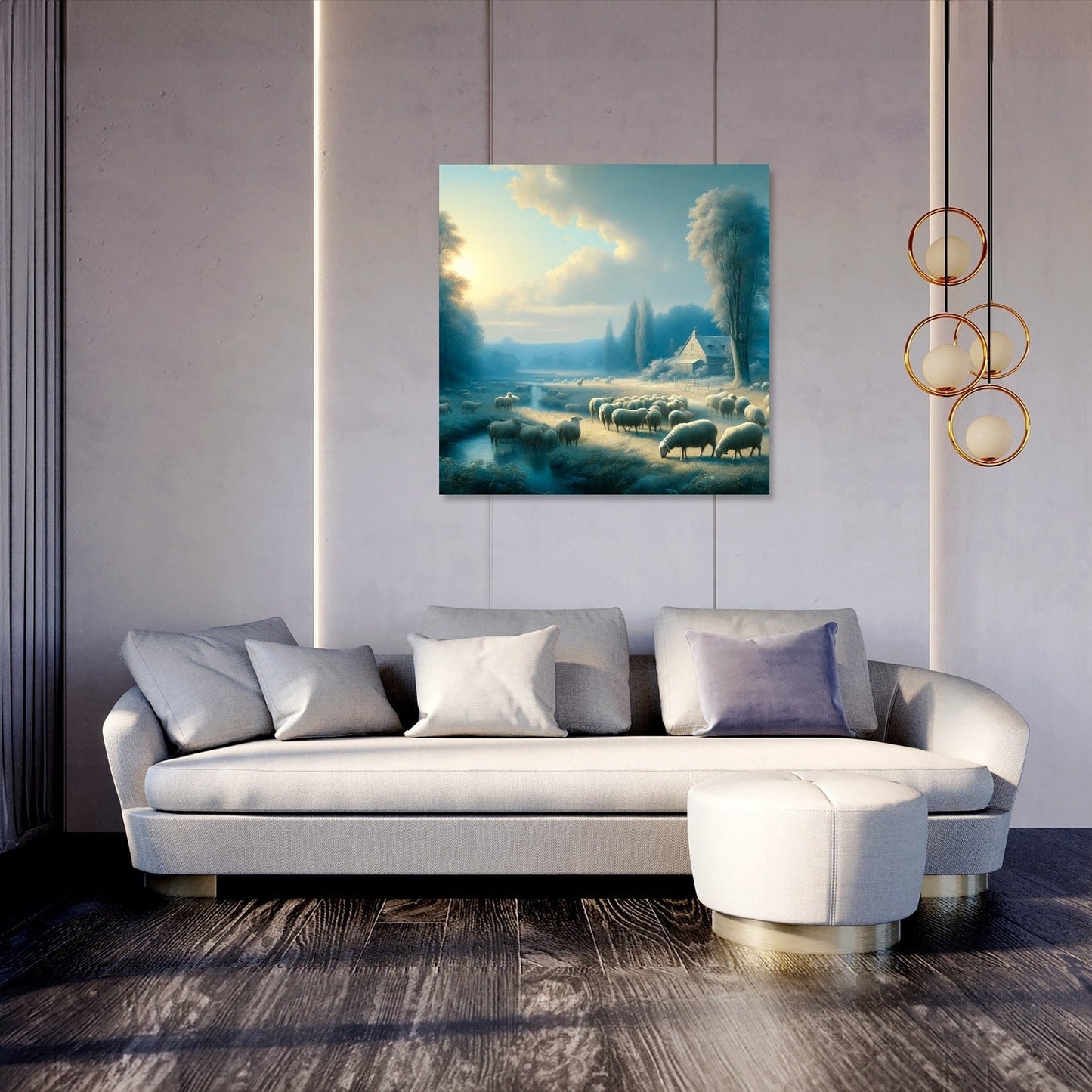 Classical Pastoral Sheep Canvas