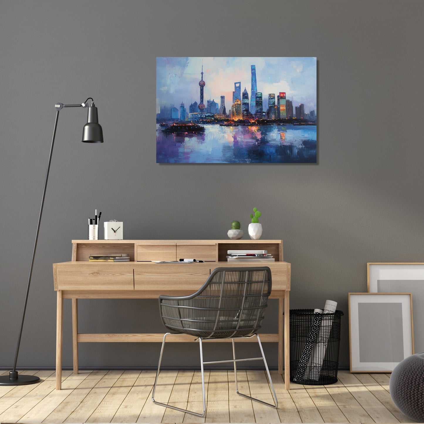 Shanghai Skyline Harmony Canvas