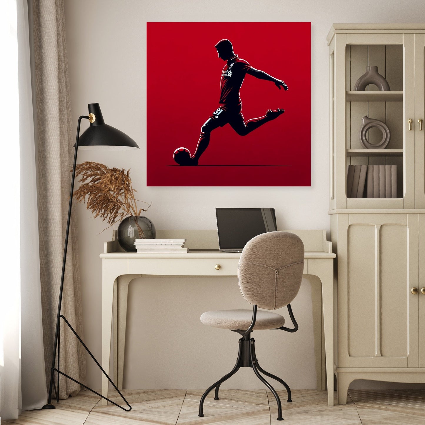 Mersey Red Decisive Kick Canvas