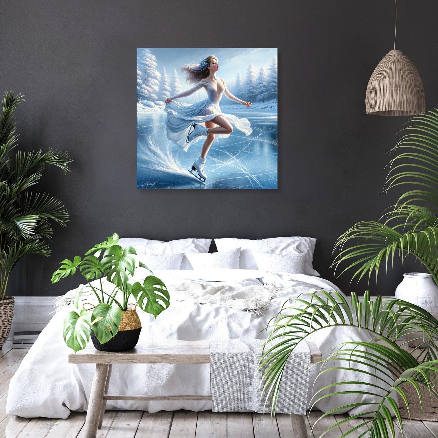 Elegant Ice Skater Canvas