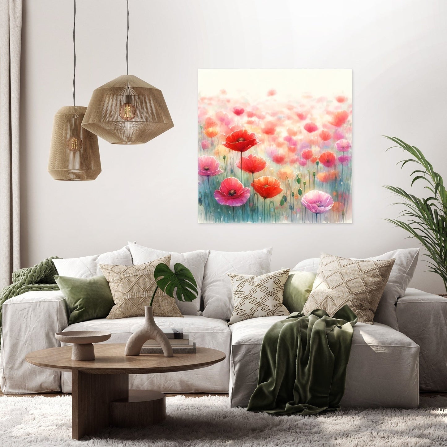Vibrant Poppies Canvas