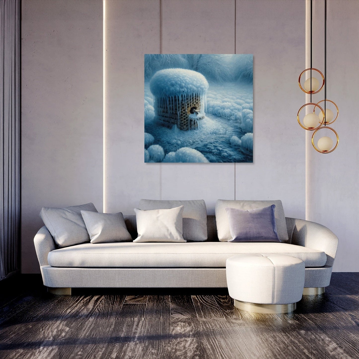 Frozen Hive Bee Canvas