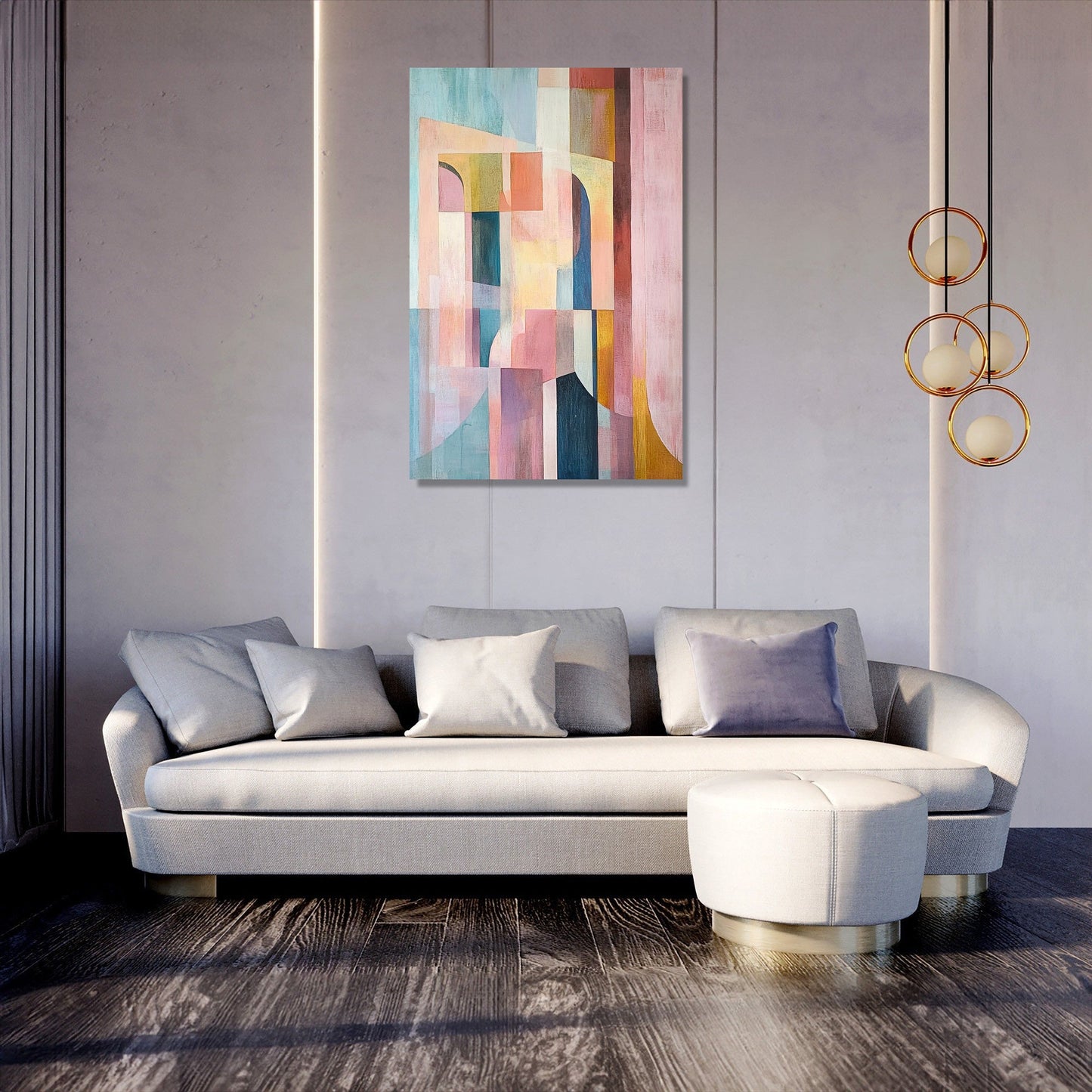 Subtle Geometry Harmony Canvas