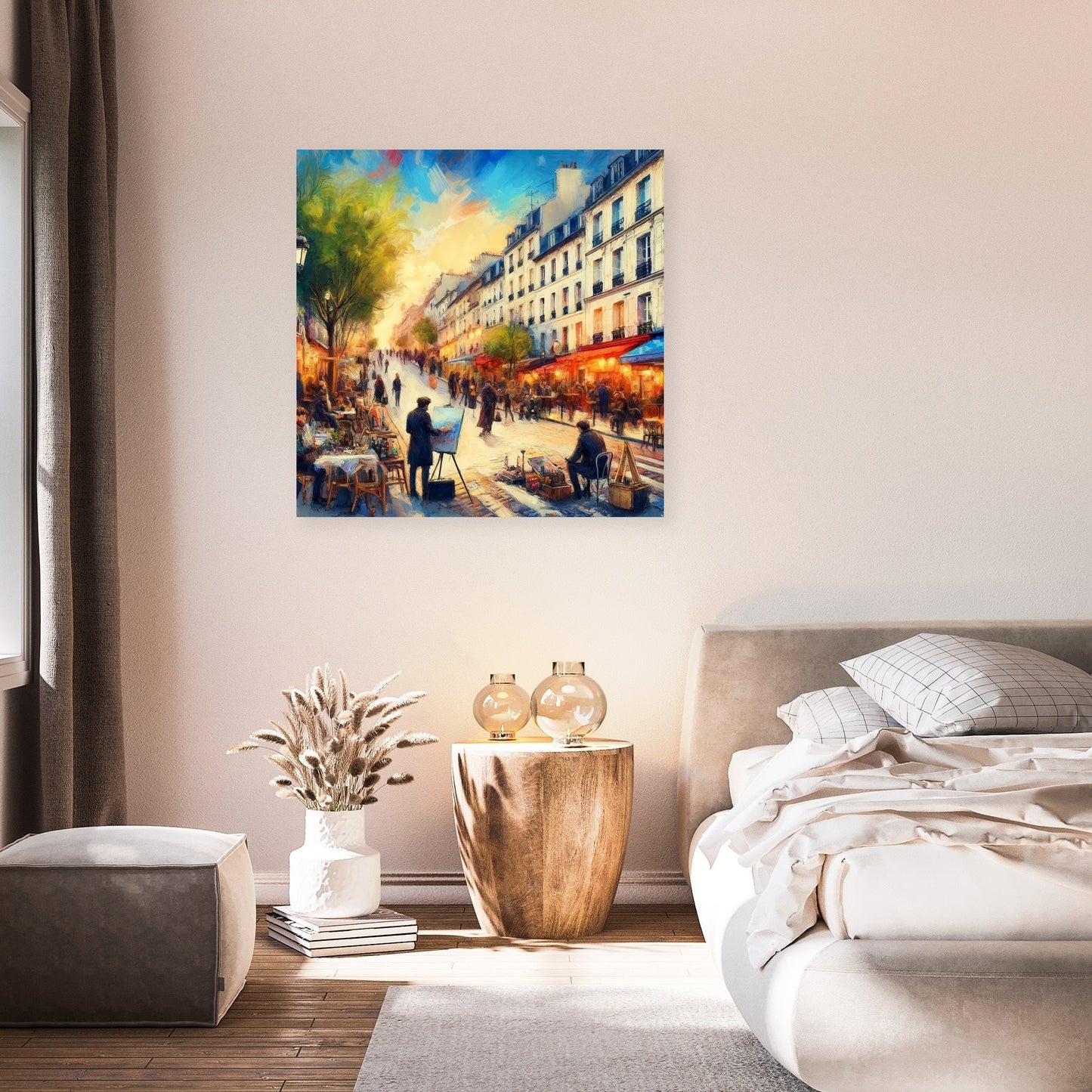 Morning Colors of Paris Montmartre Canvas