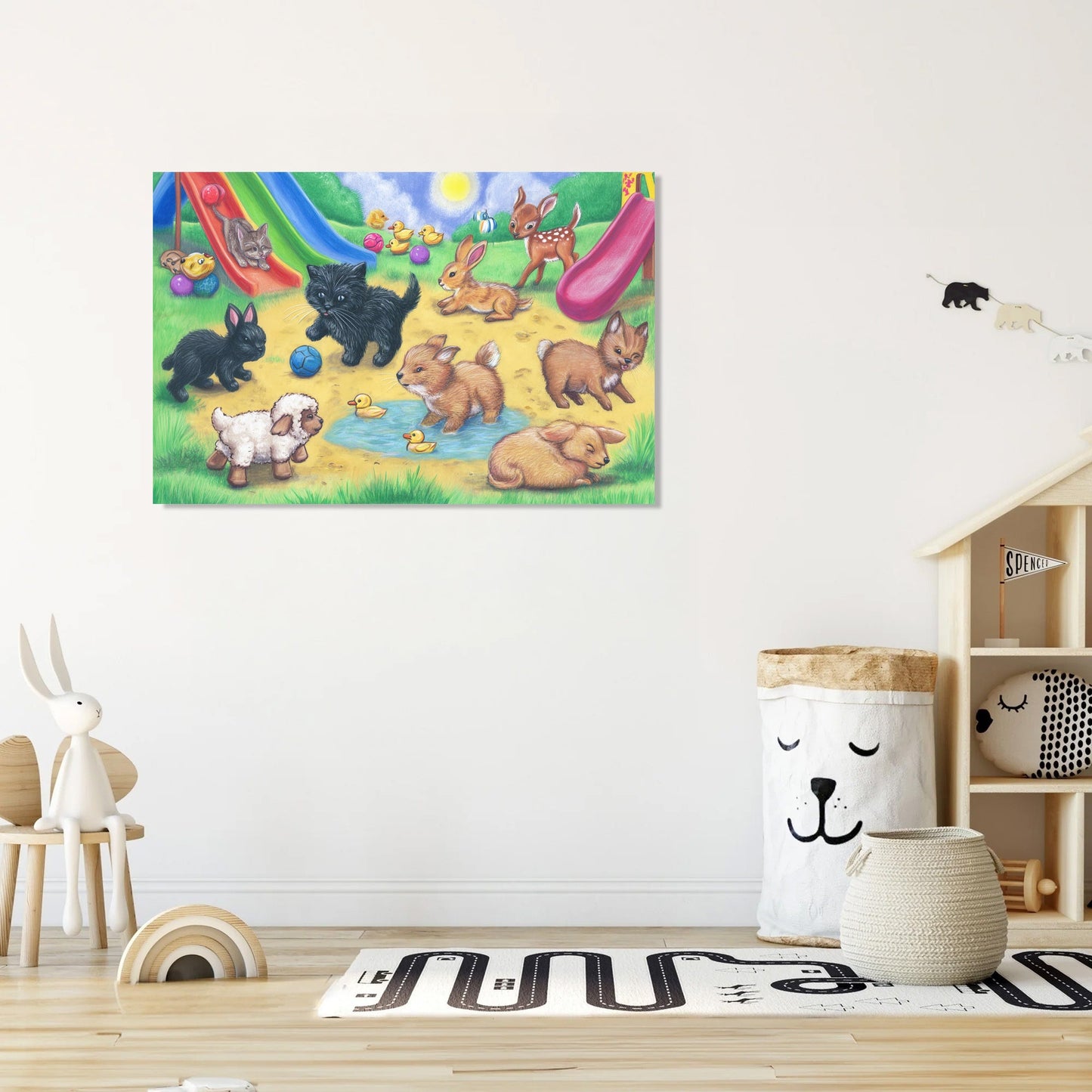 Baby Animals Playground Canvas