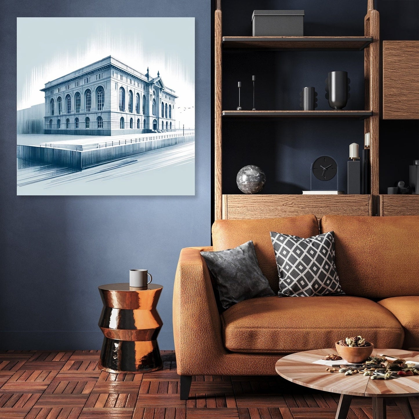 Minimalist Merseyside Maritime Museum Liverpool Canvas