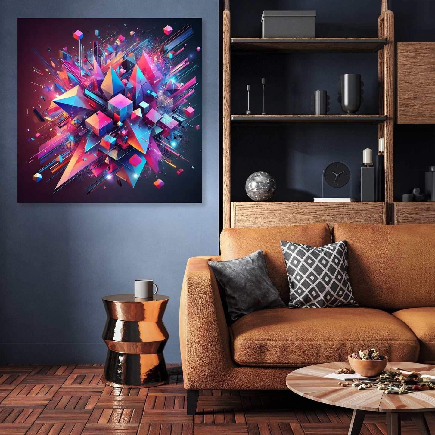 Fractured Geometry Chaos Canvas