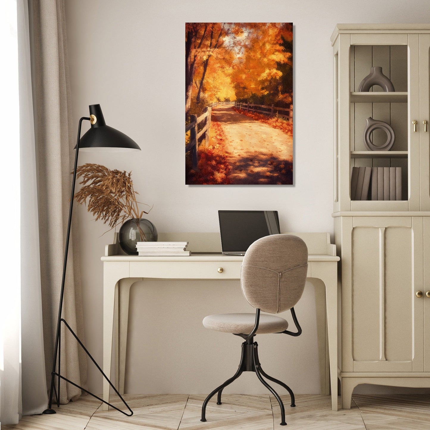 Rustic Autumn Path Canvas
