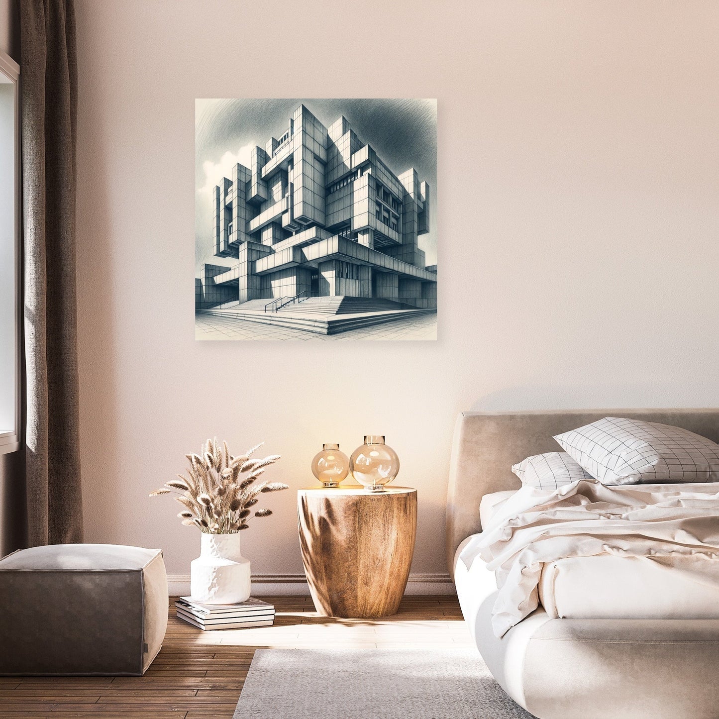 Brutalist Bastion Canvas