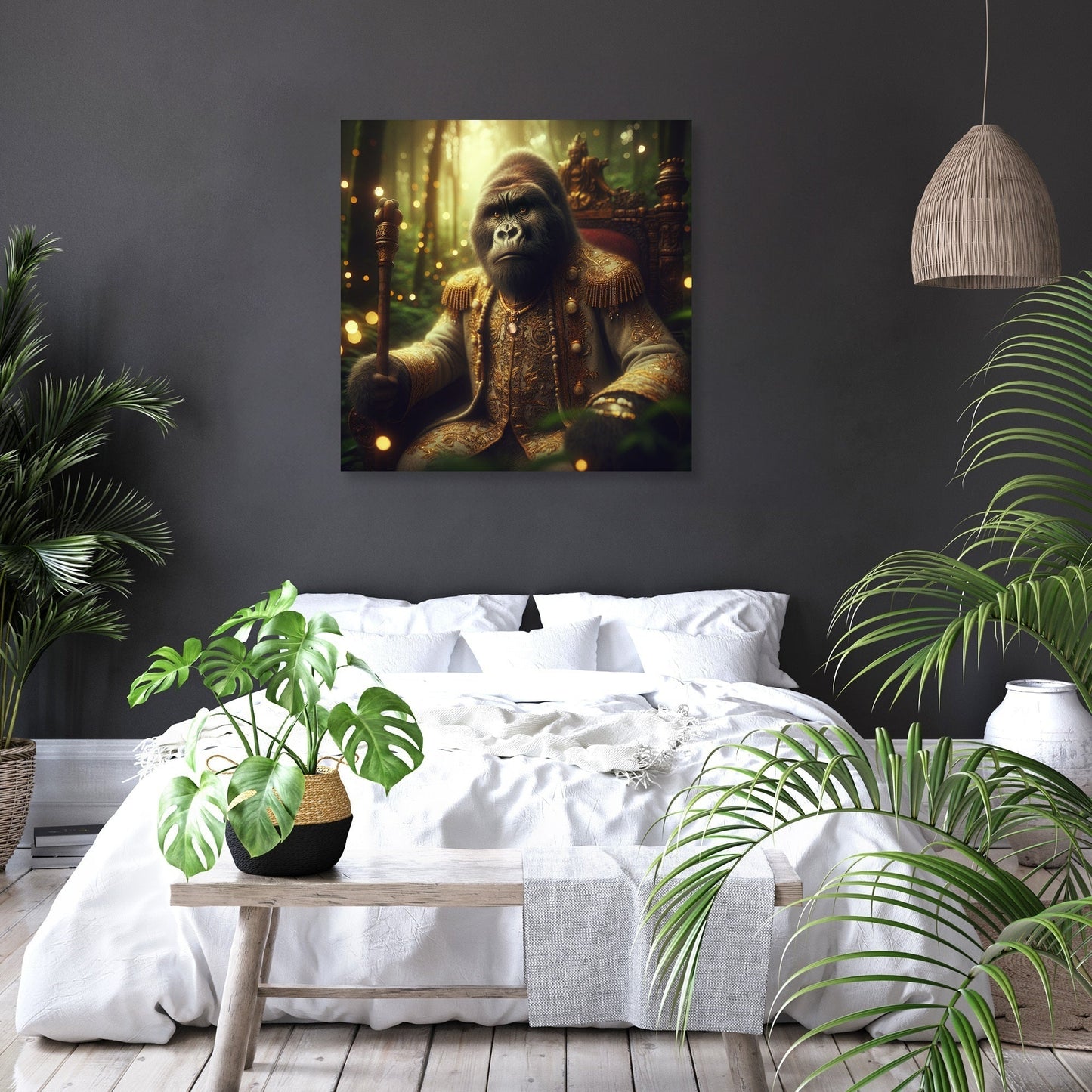 Majestic Gorilla Royalty Canvas