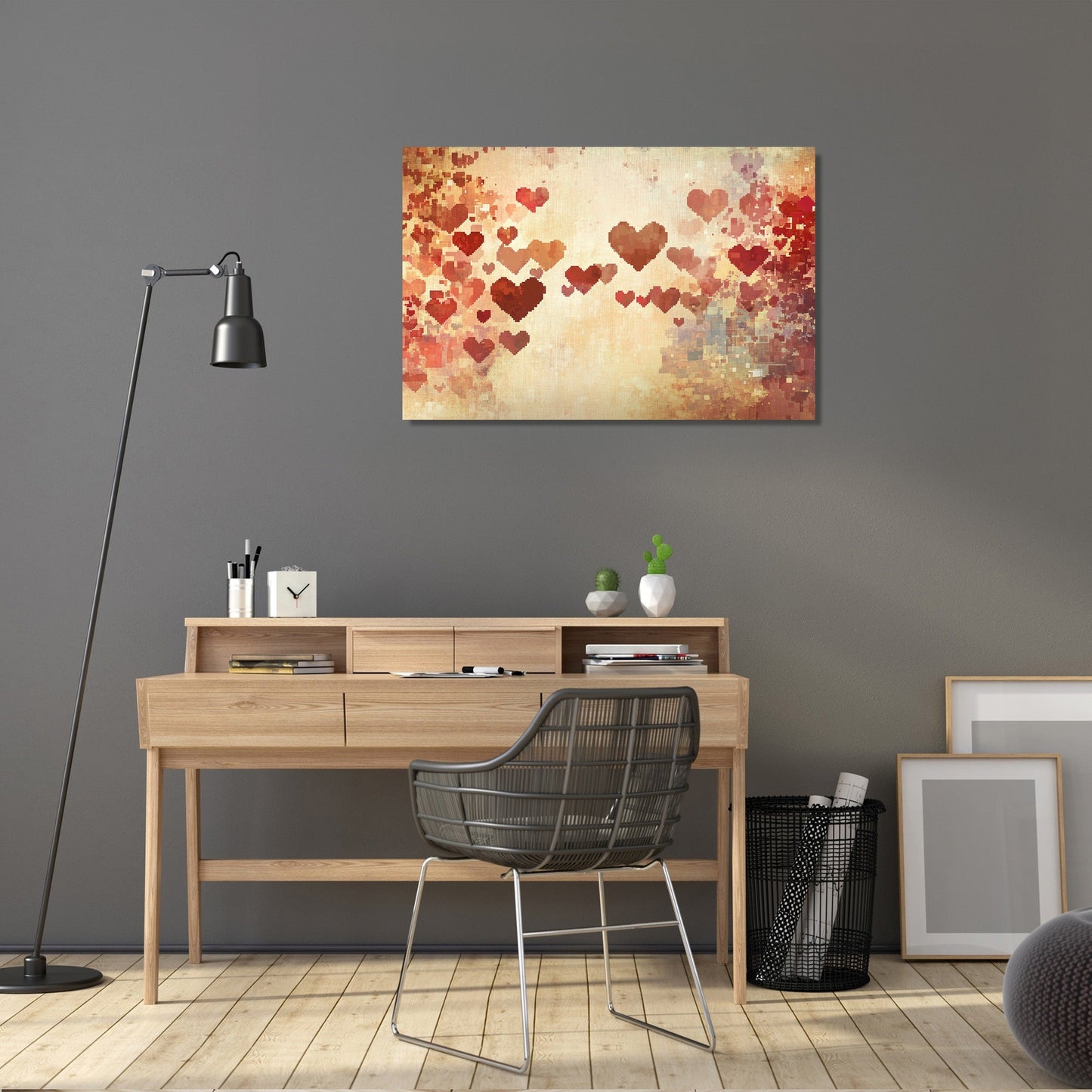 Pixel Heartbeat Canvas