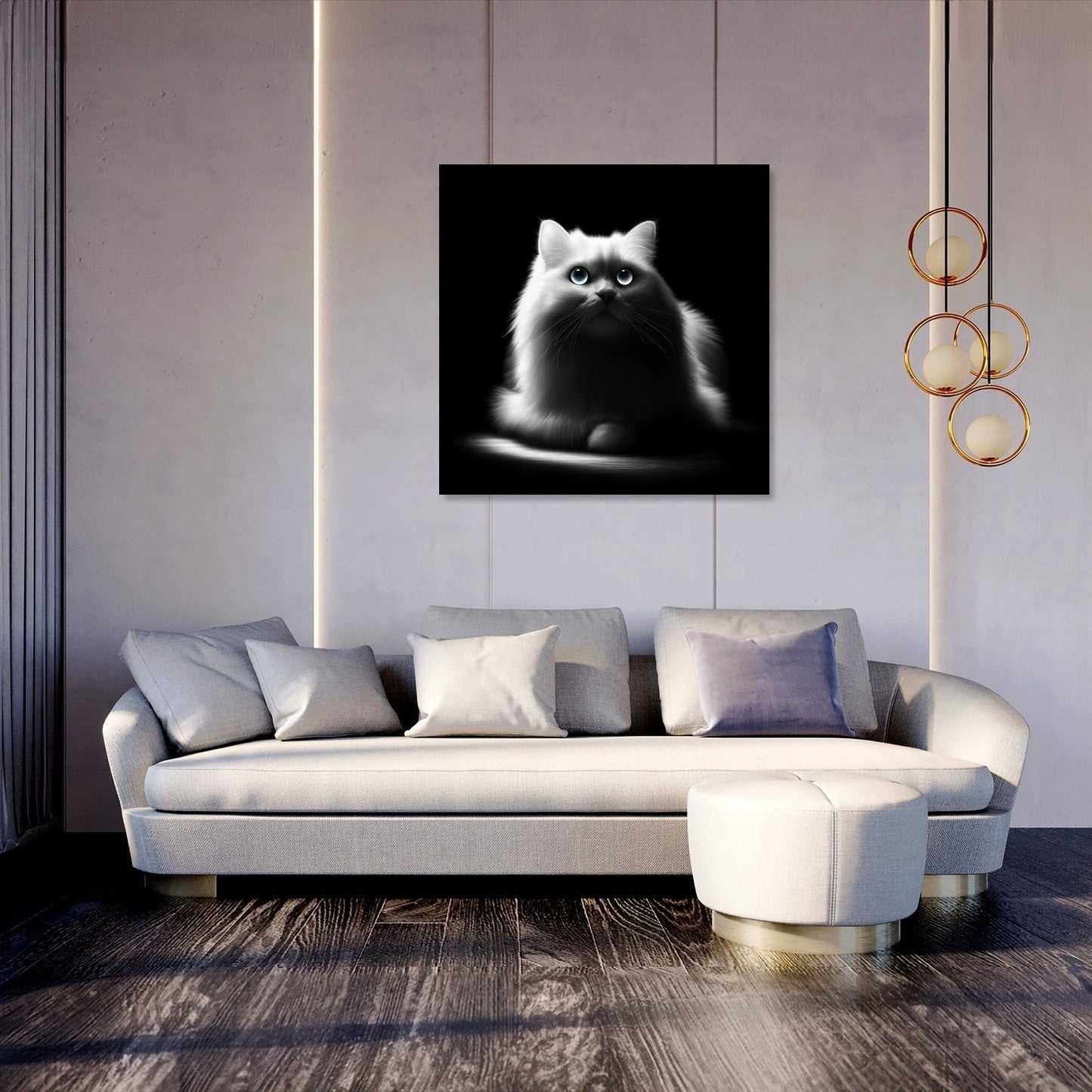 Luminous Whiskers Canvas