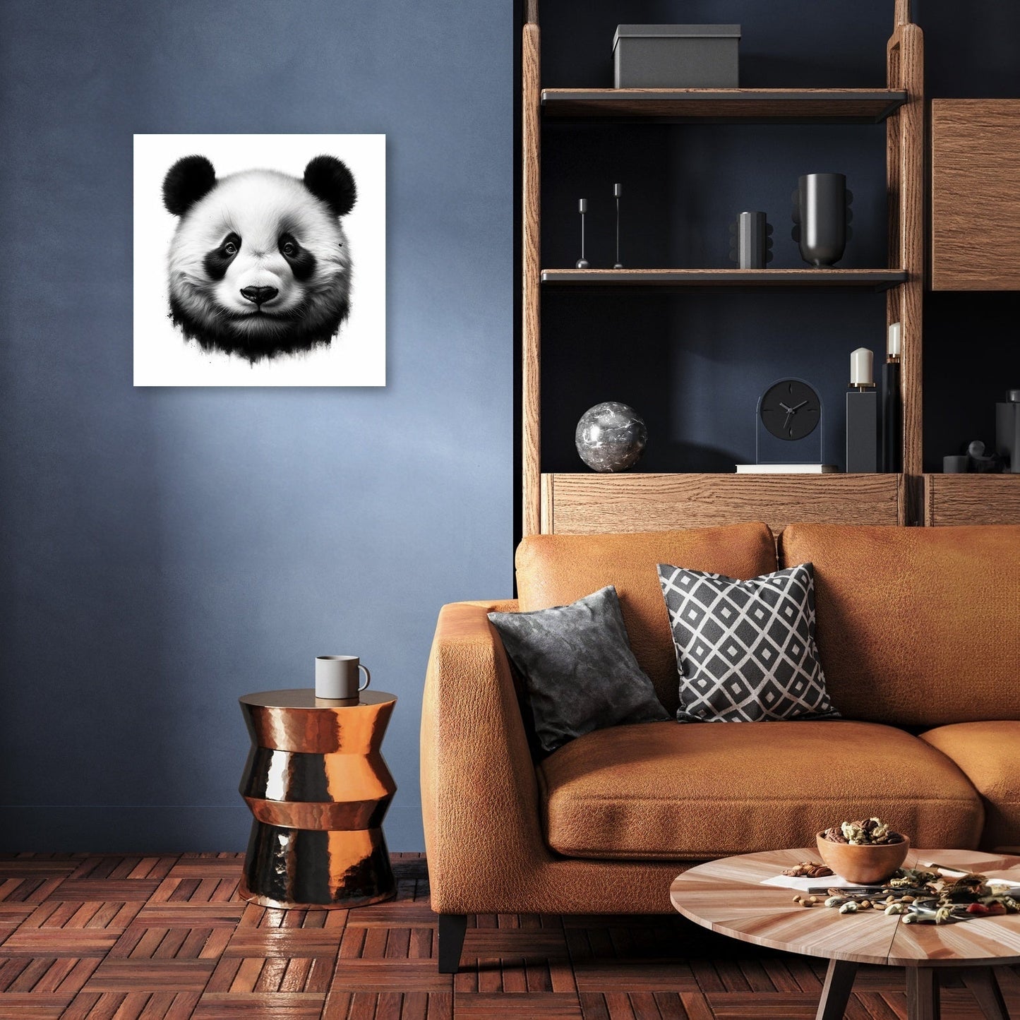 Emotive Panda: Captured Grace Canvas