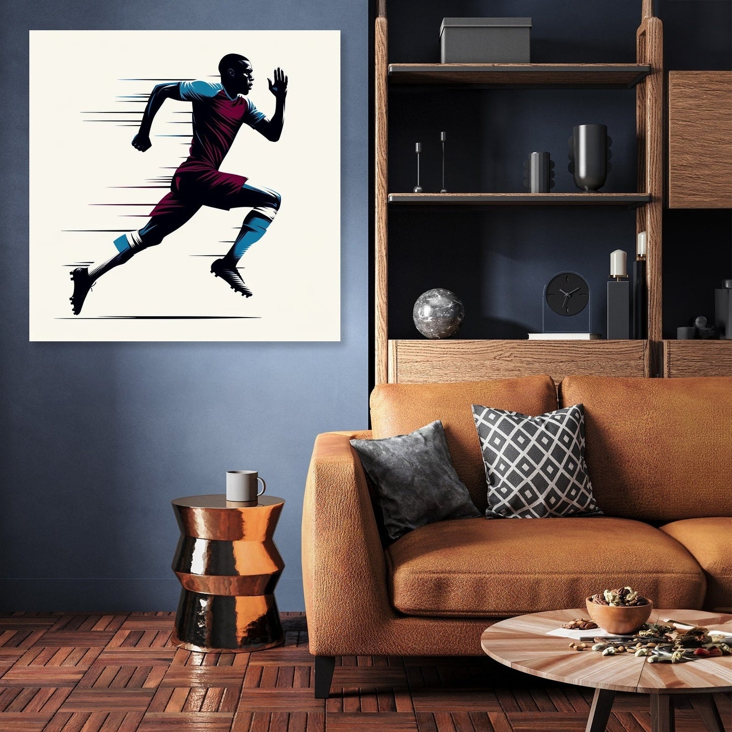 London Claret Rush Canvas