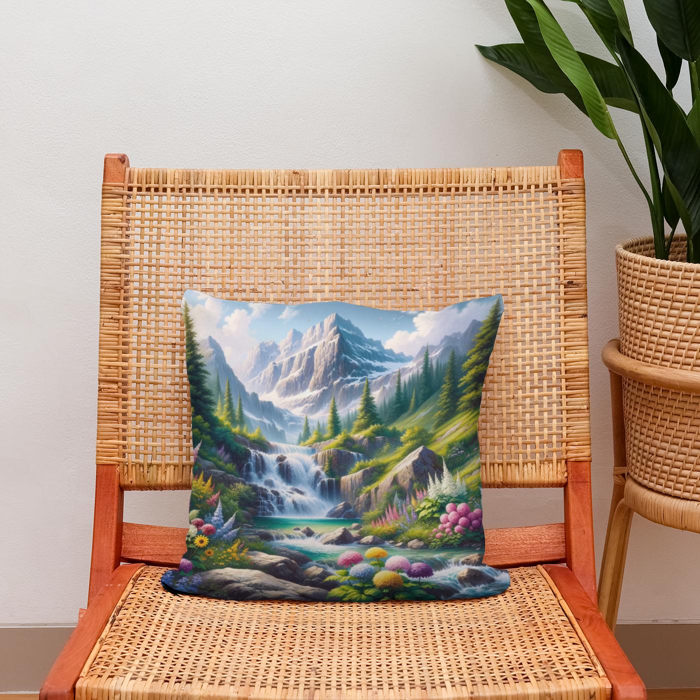 Spring Cascade Cotton Cushion