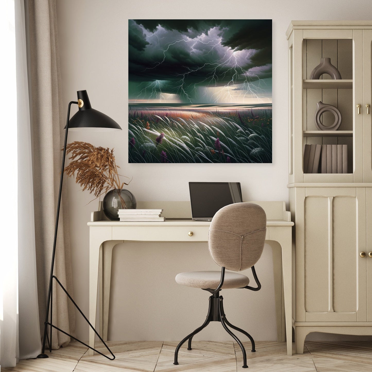 Stormy Prairie Power Canvas