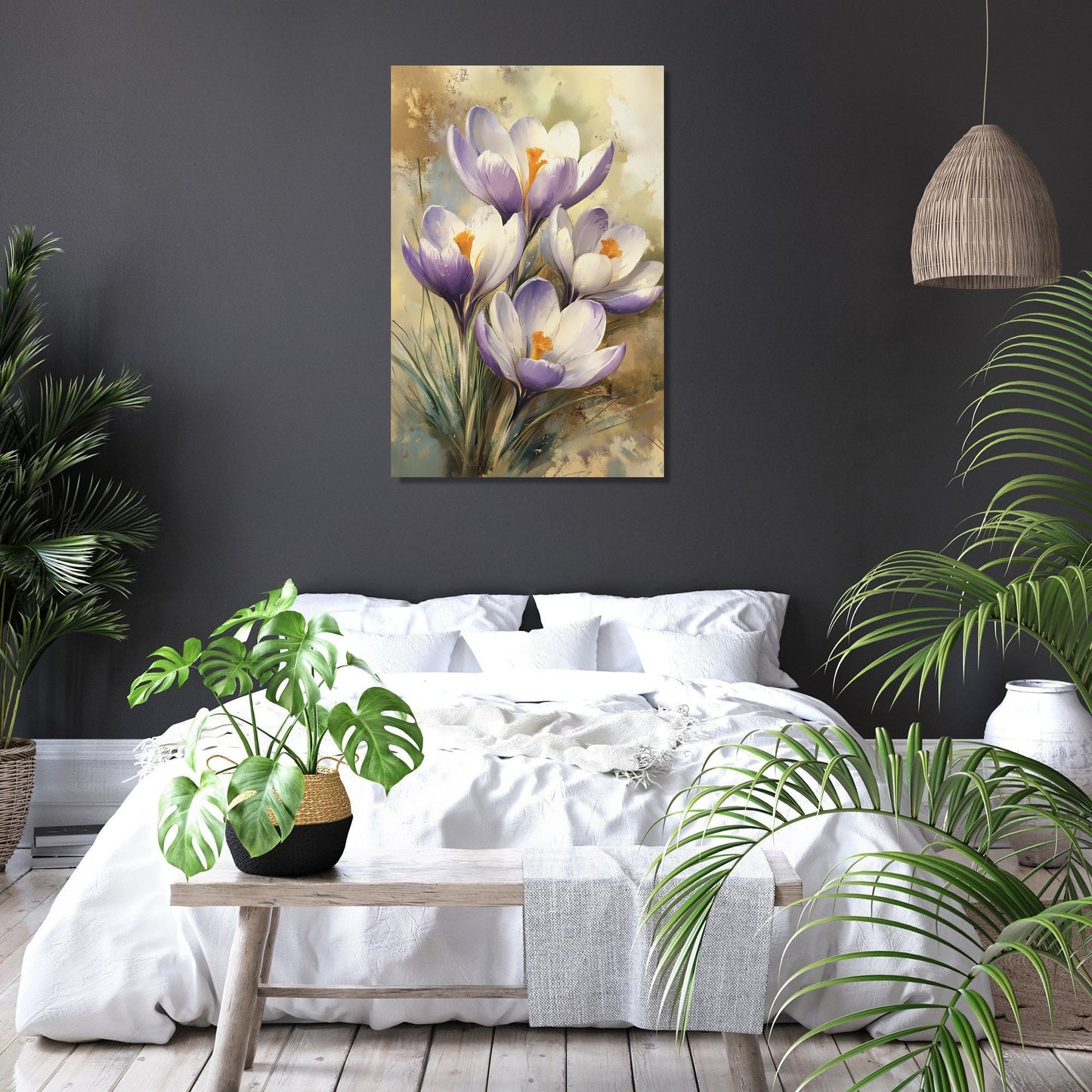 Crocus Awakening Canvas