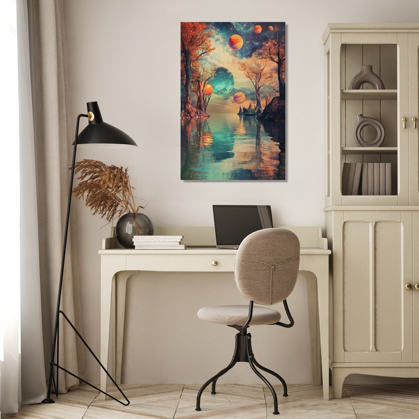 Planetary Leaves Canvas