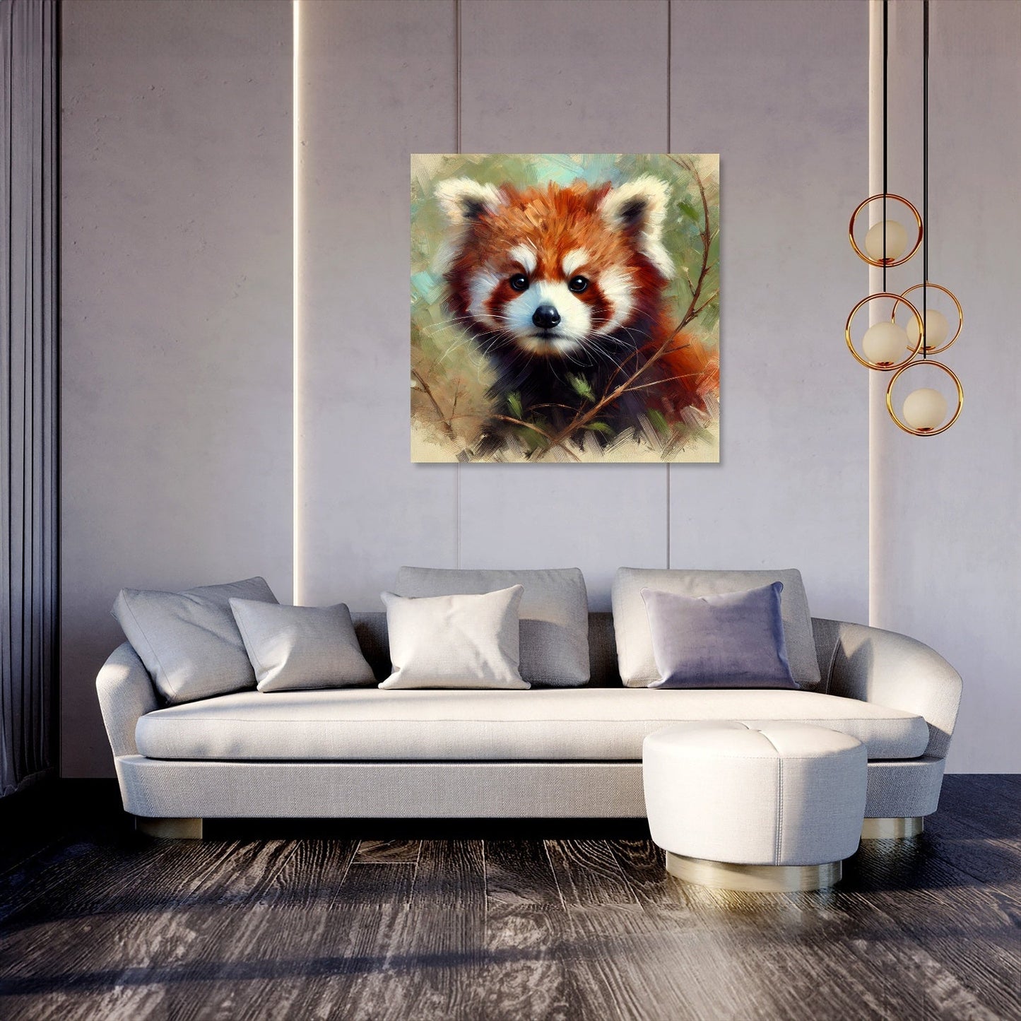 Impressionist Red Panda Canvas
