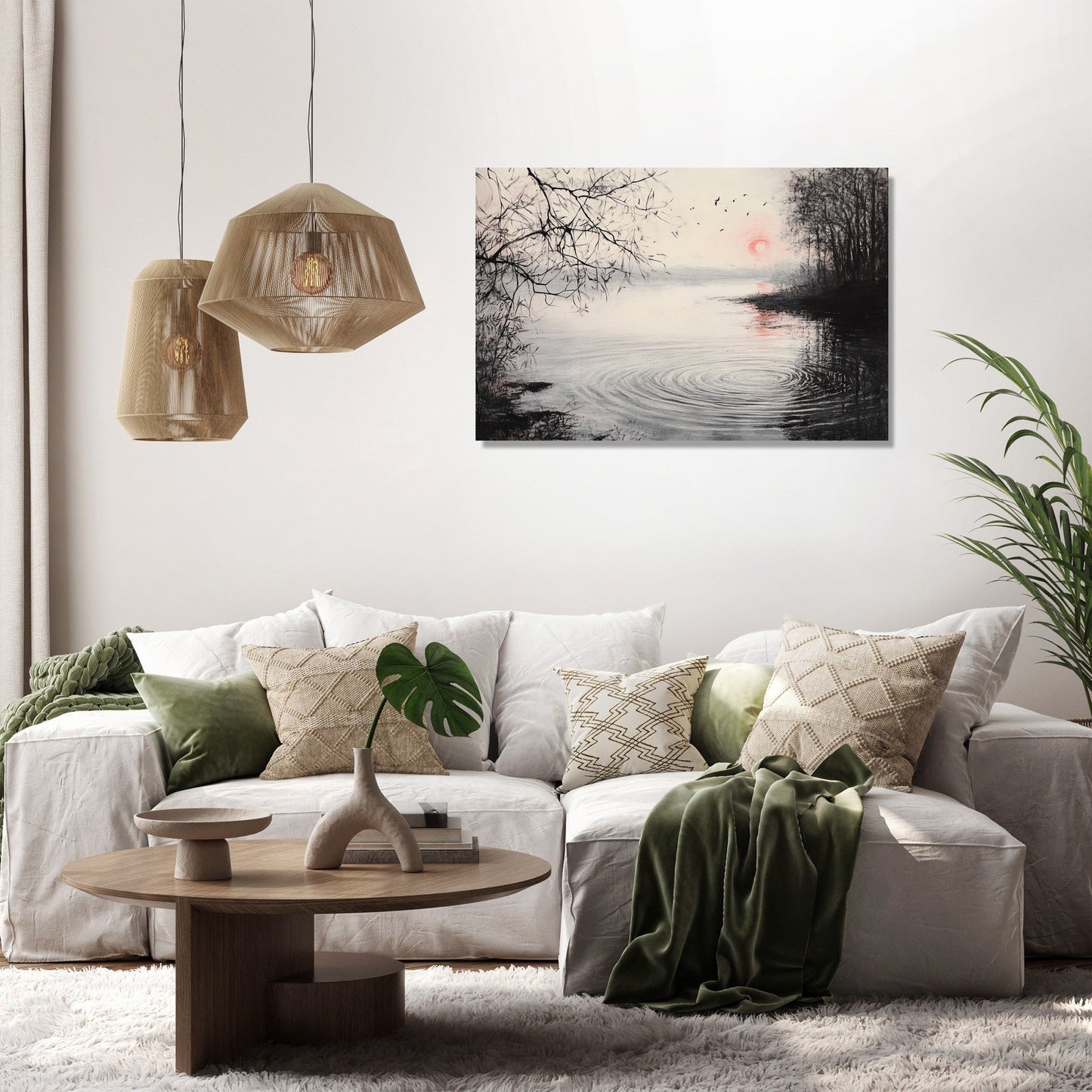 Serene Lakeside Canvas