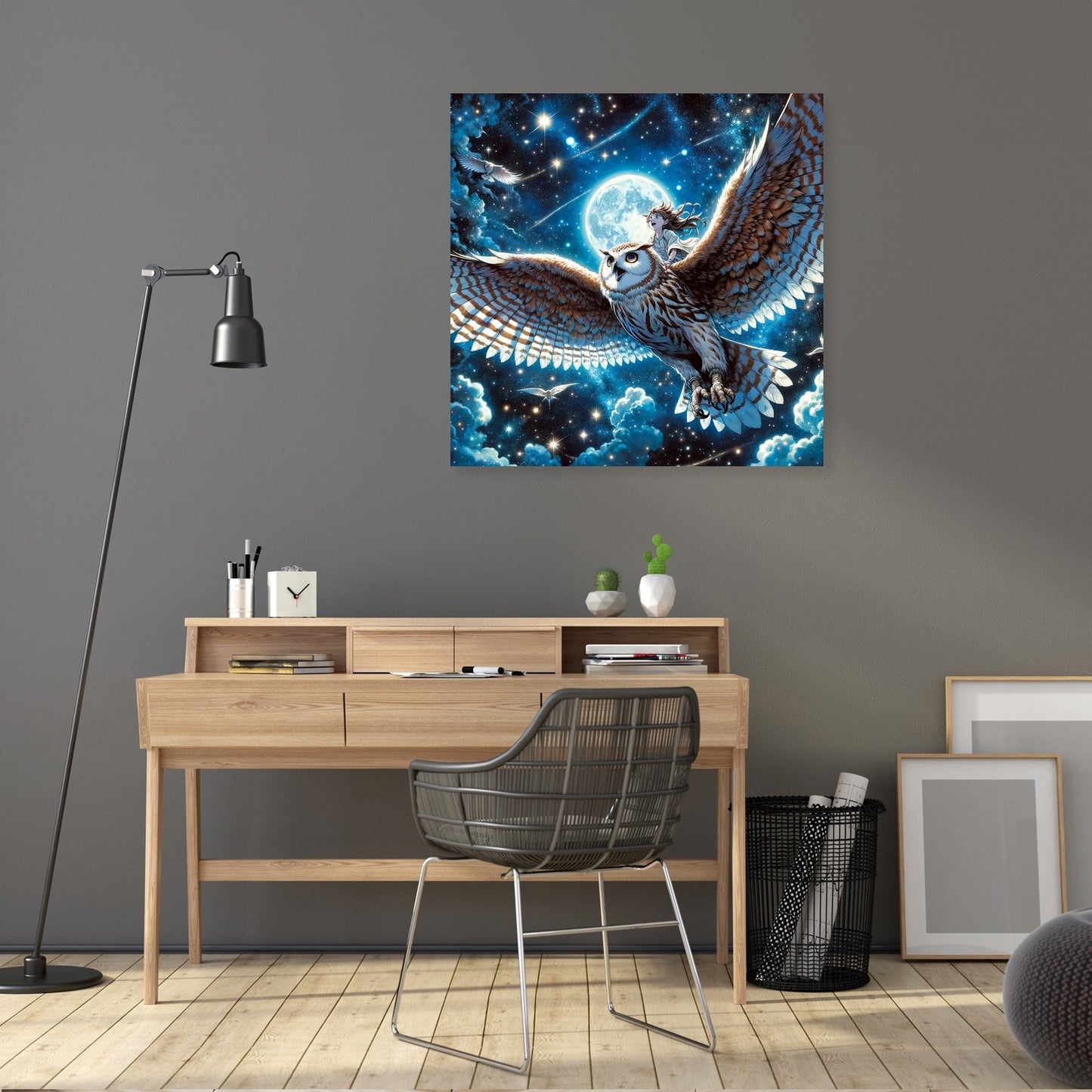 Moonlit Owl Ride Canvas