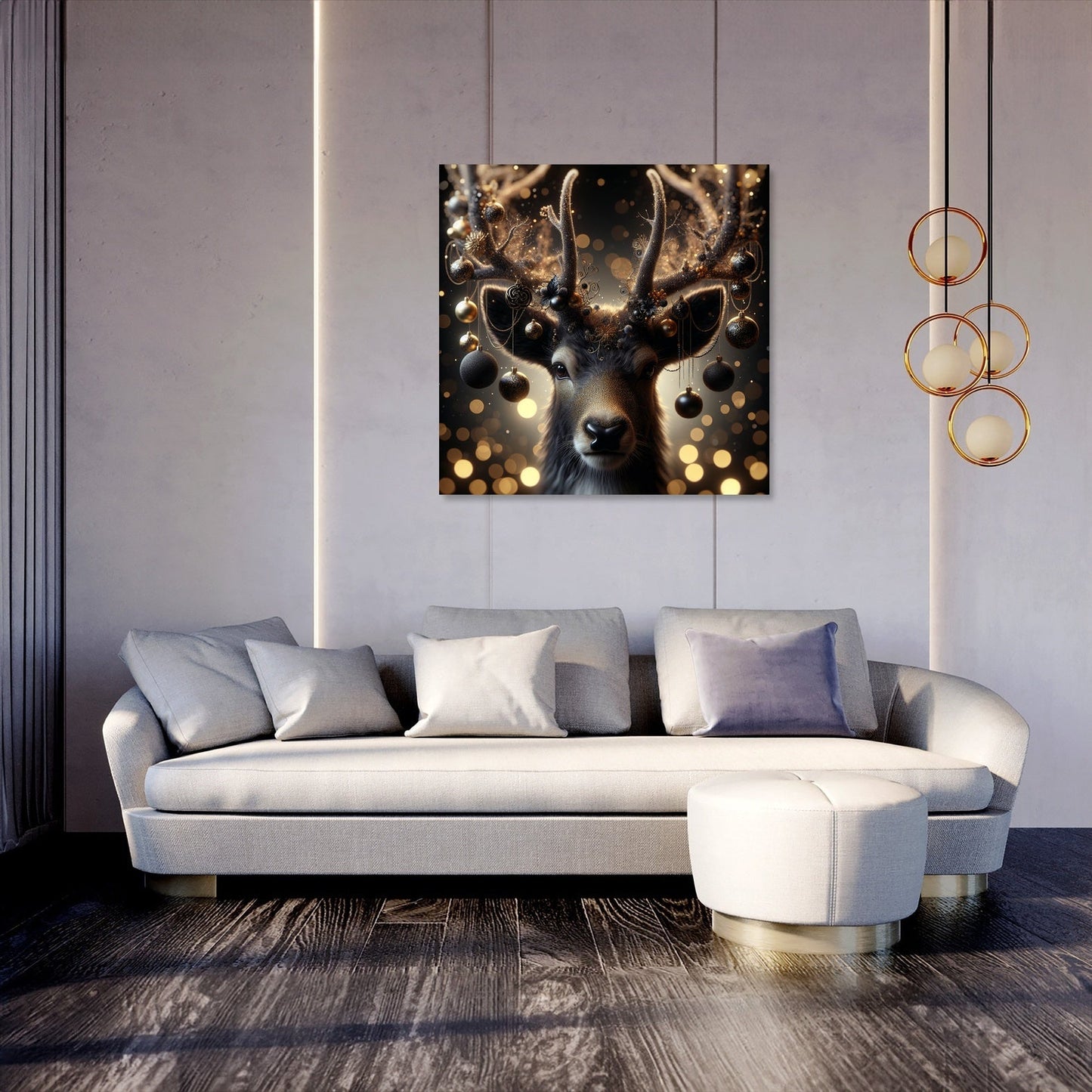 Enchanted Christmas Reindeer Canvas