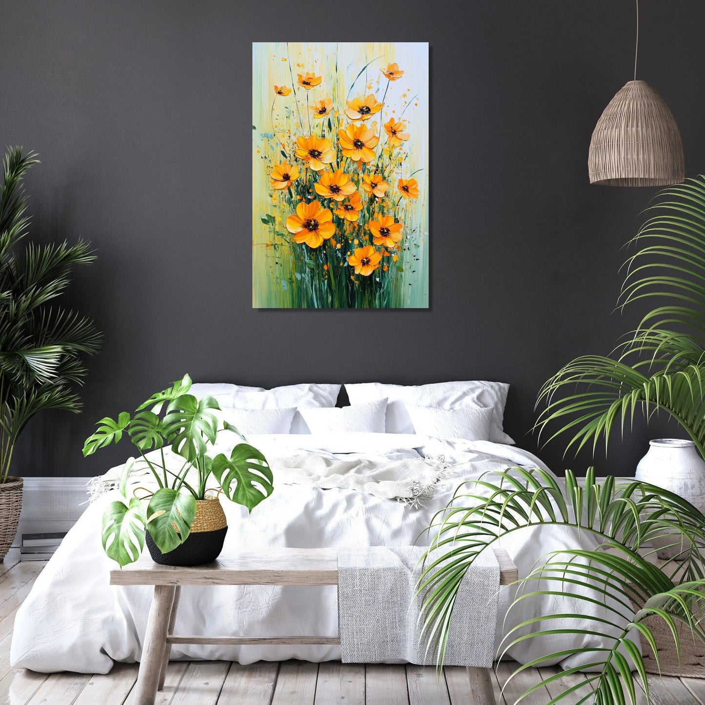 Marigold Flourish Canvas
