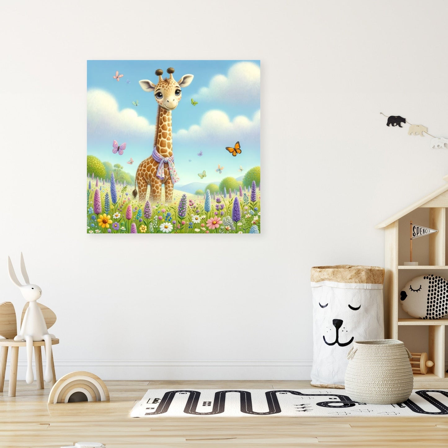 Giraffe Garden Canvas