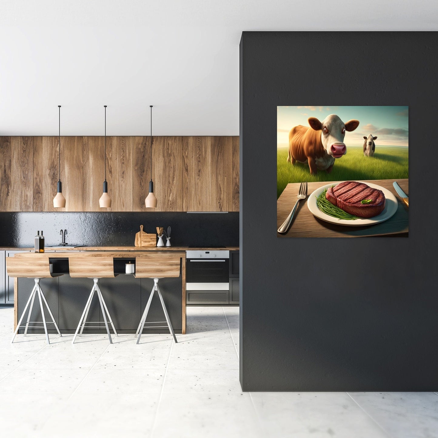 Steak and Surprise Canvas