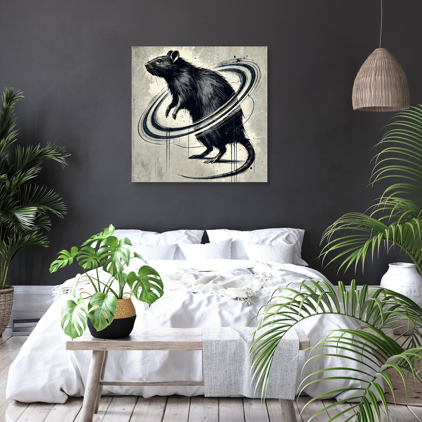 Cosmic Rat Sketch Canvas
