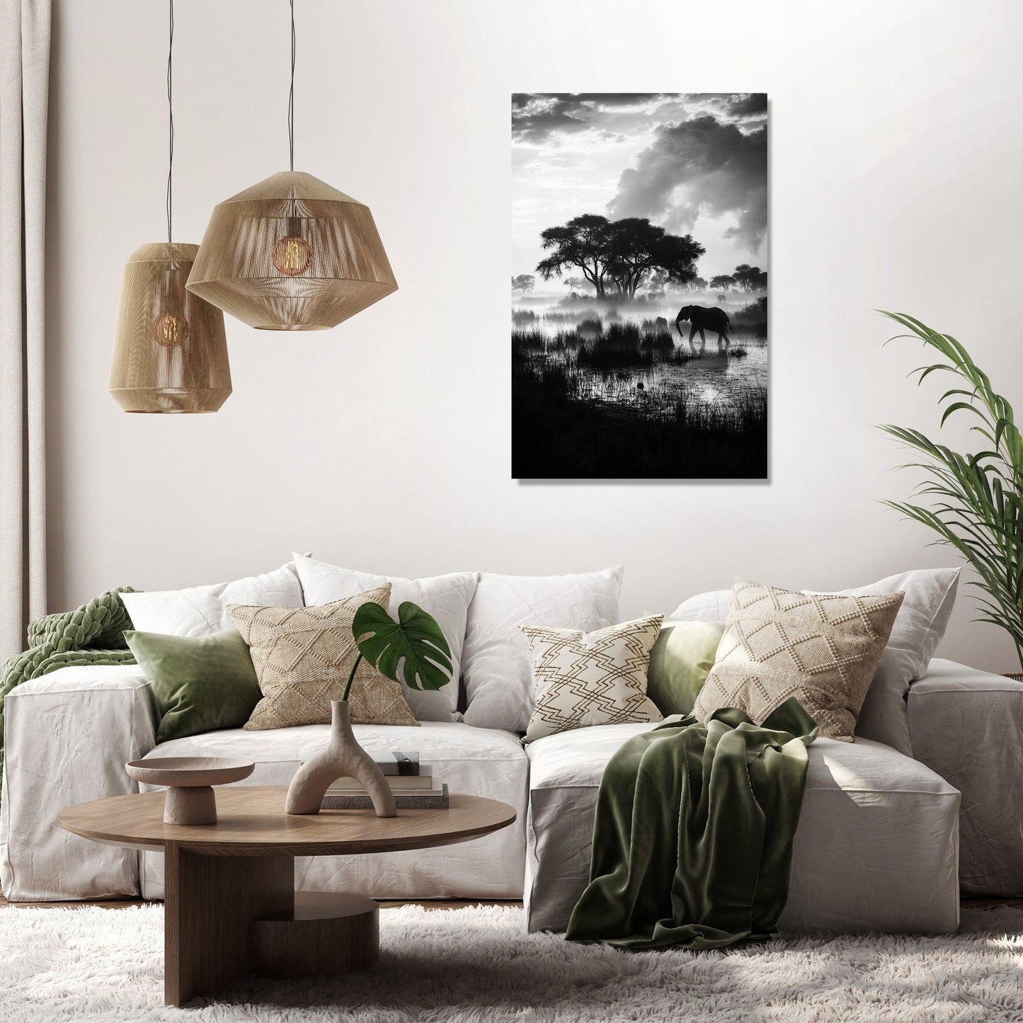 Botswana Twilight Reflections Canvas
