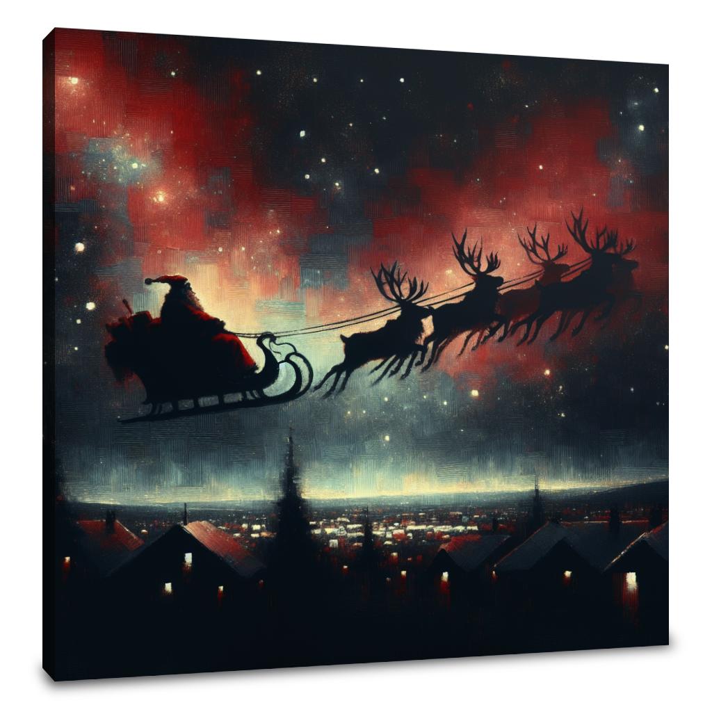 Santa's Starlit Journey Canvas