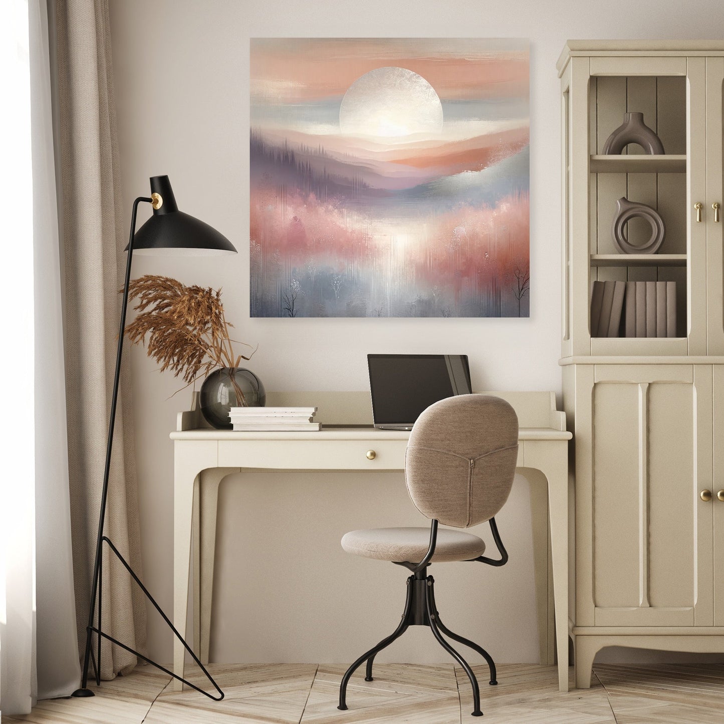 Dawn's Silver Mist Canvas