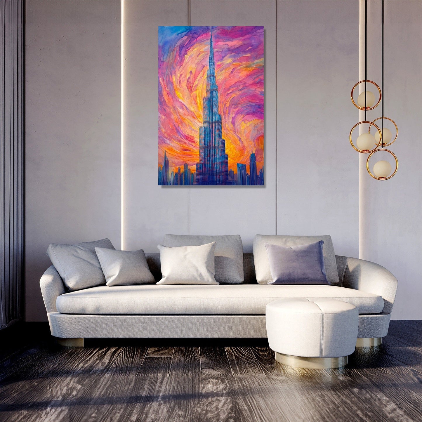 Burj Khalifa Sunset Canvas