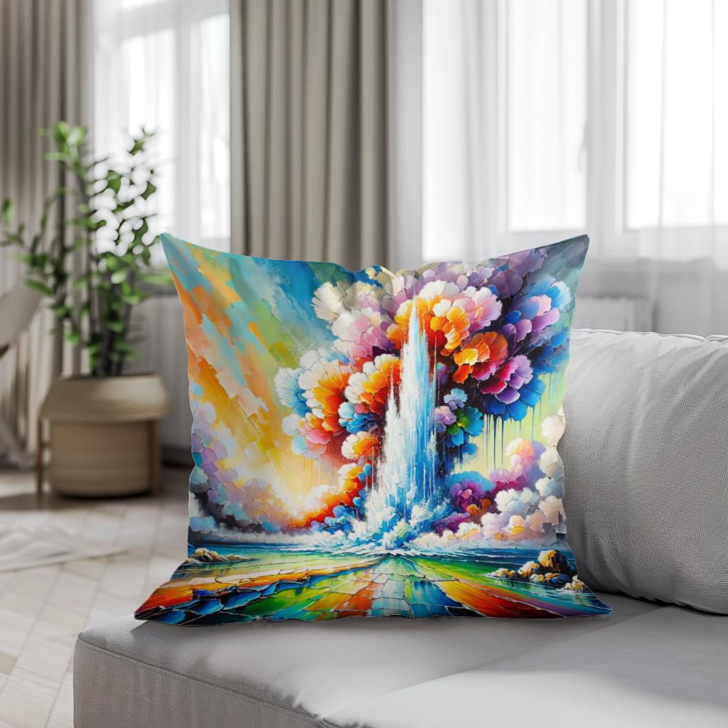 Surreal Geyser Cotton Cushion