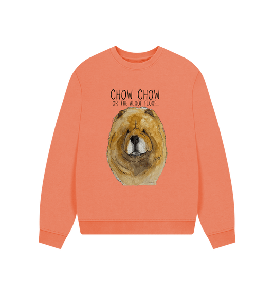 Snuggle in Style – Red Chow Chow Ladies Oversized Sweatshirt!