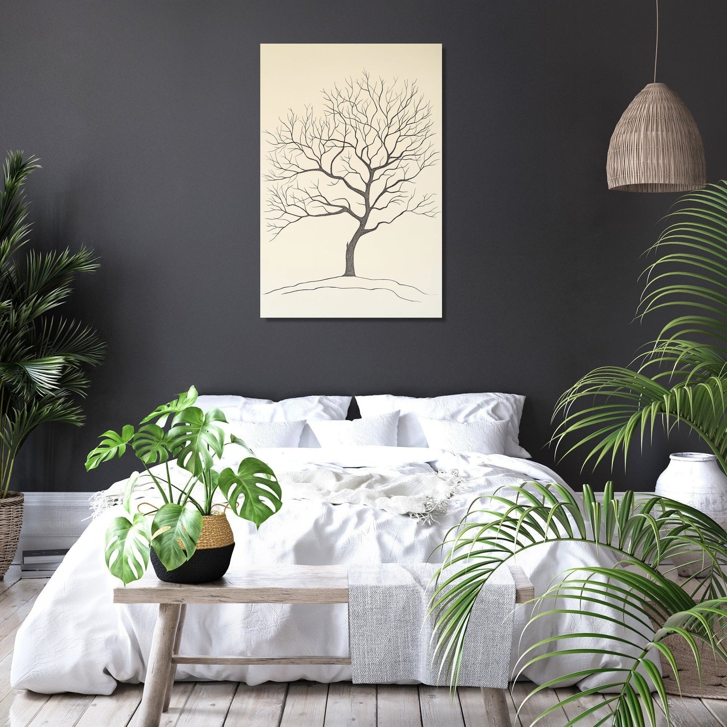 Whispering Tree Line Canvas