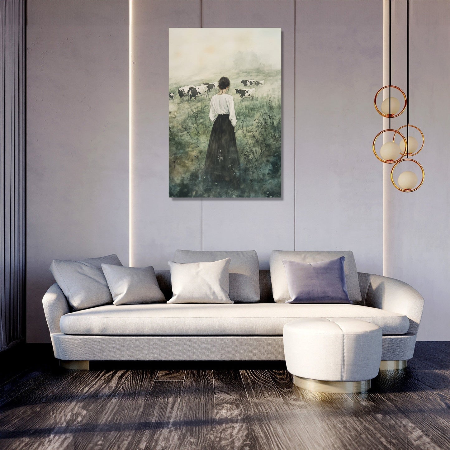 Grazing Cows Canvas