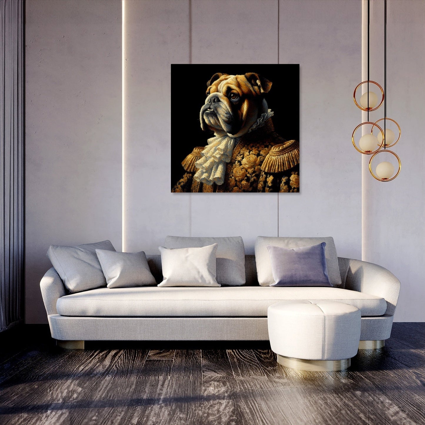 Regal Bulldog Majesty Canvas