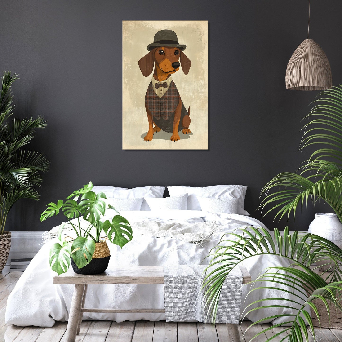 Dachshund's Dapper Canvas