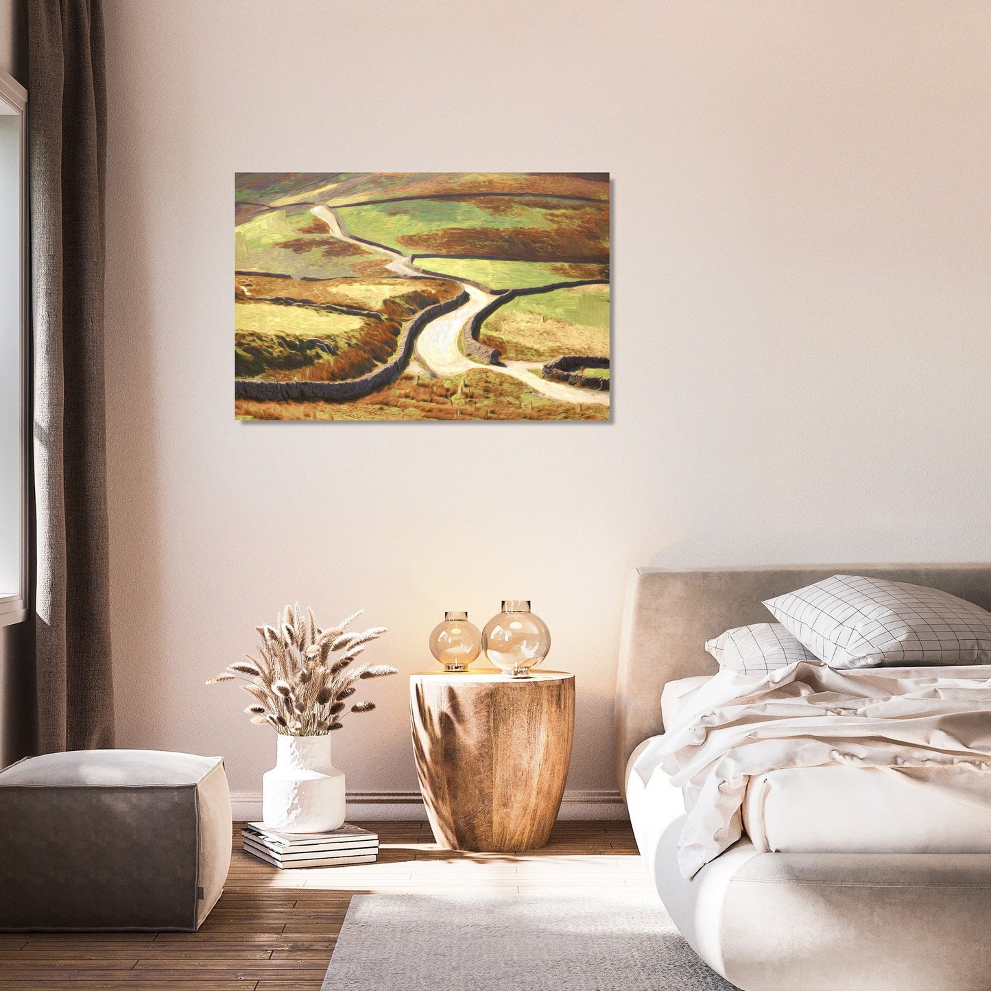Winding Road Fields Canvas