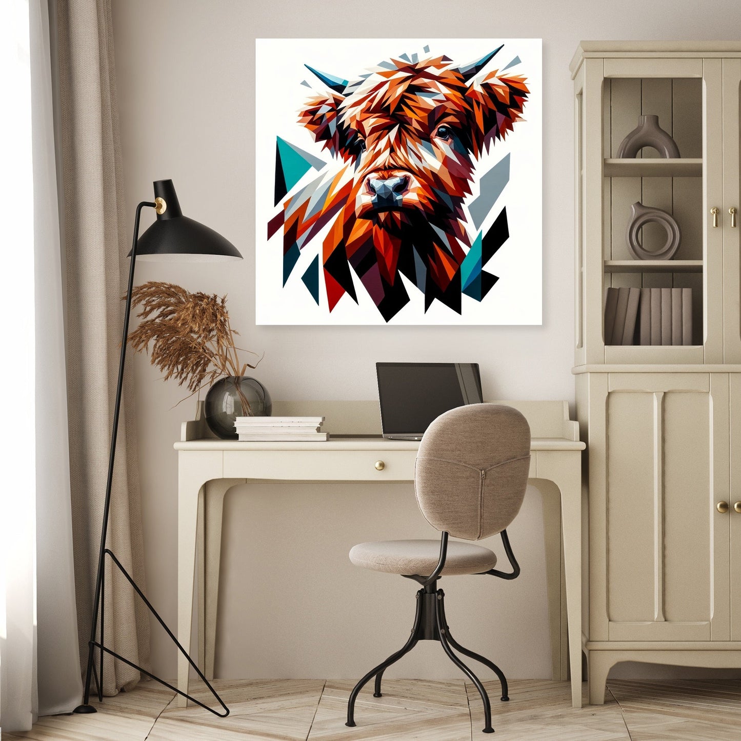 Cubist Highland Mosaic Canvas