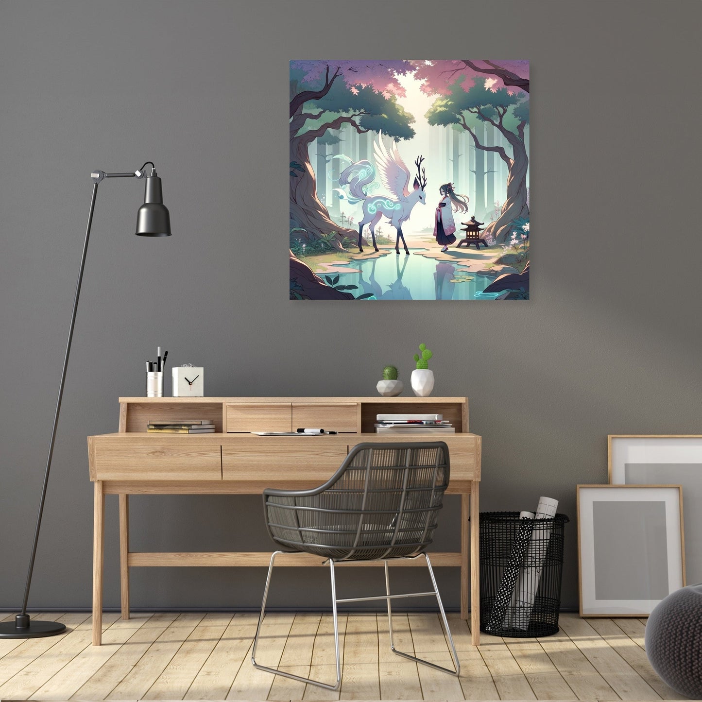 Enchanted Forest Encounter Canvas
