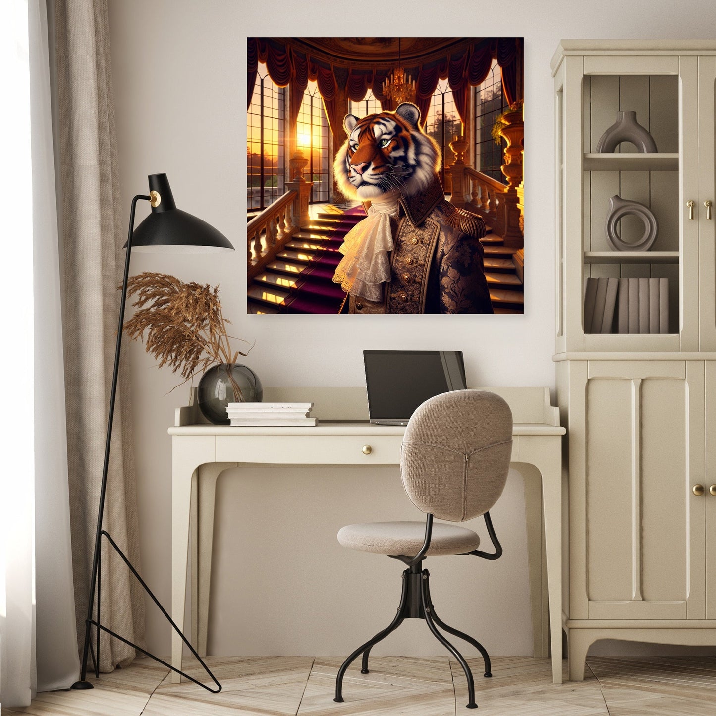 Regal Tiger Sunset Majesty Canvas