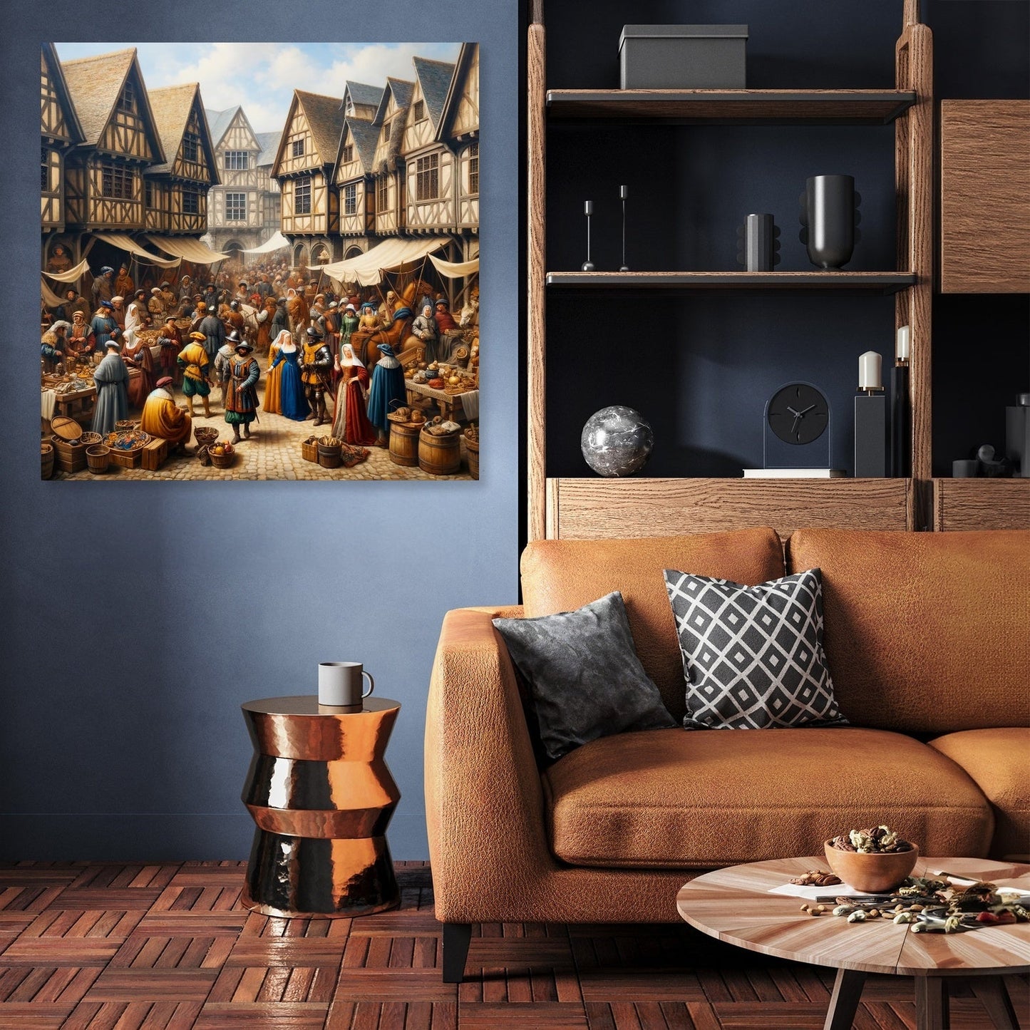 Medieval Market Day Canvas