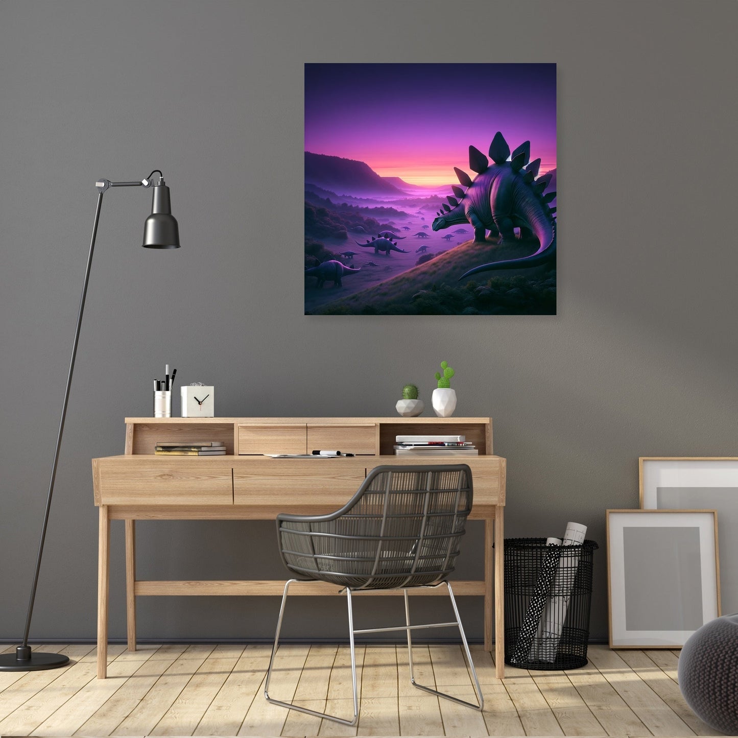 Twilight Valley Stegosaurus Canvas
