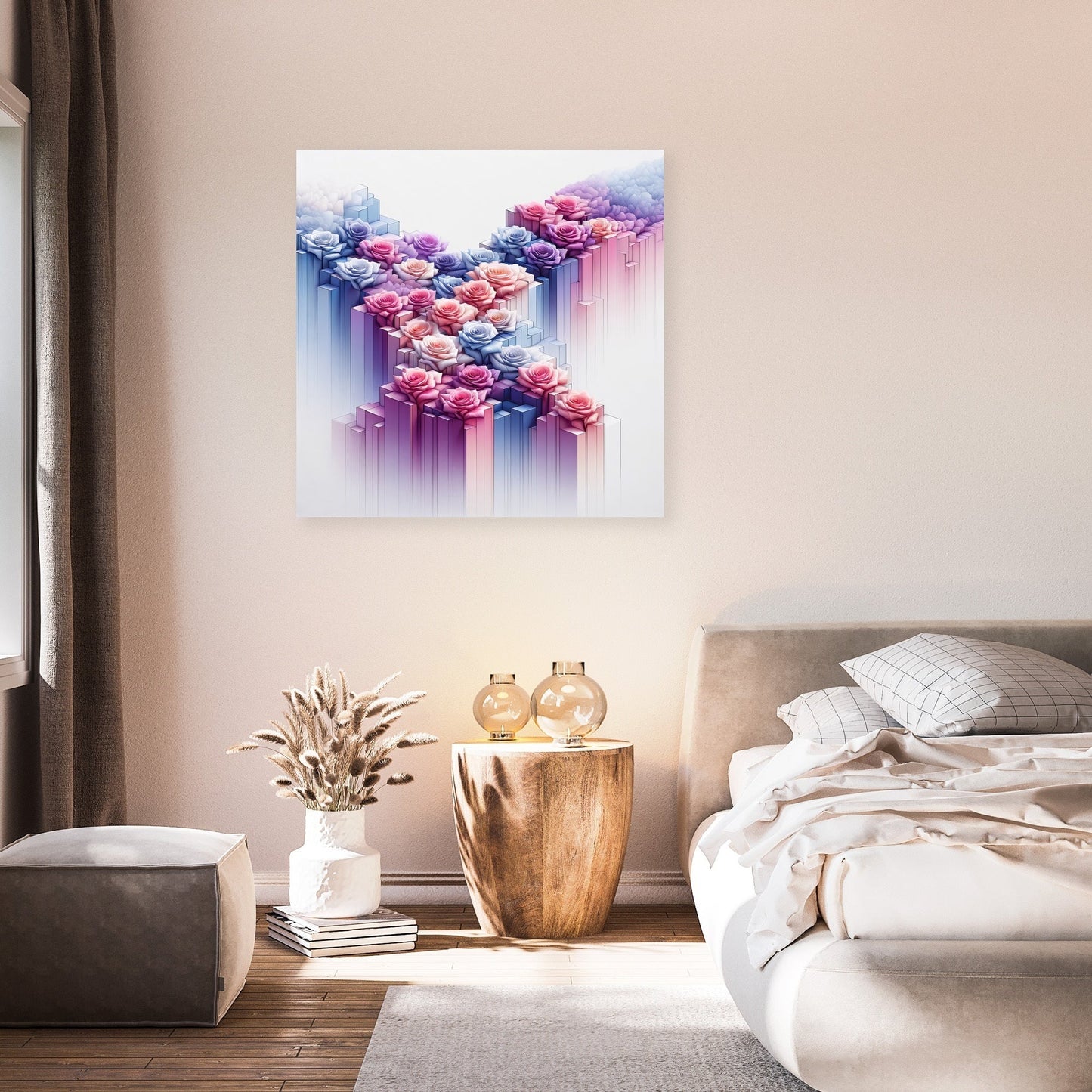 Modernism Rose Cascade Canvas