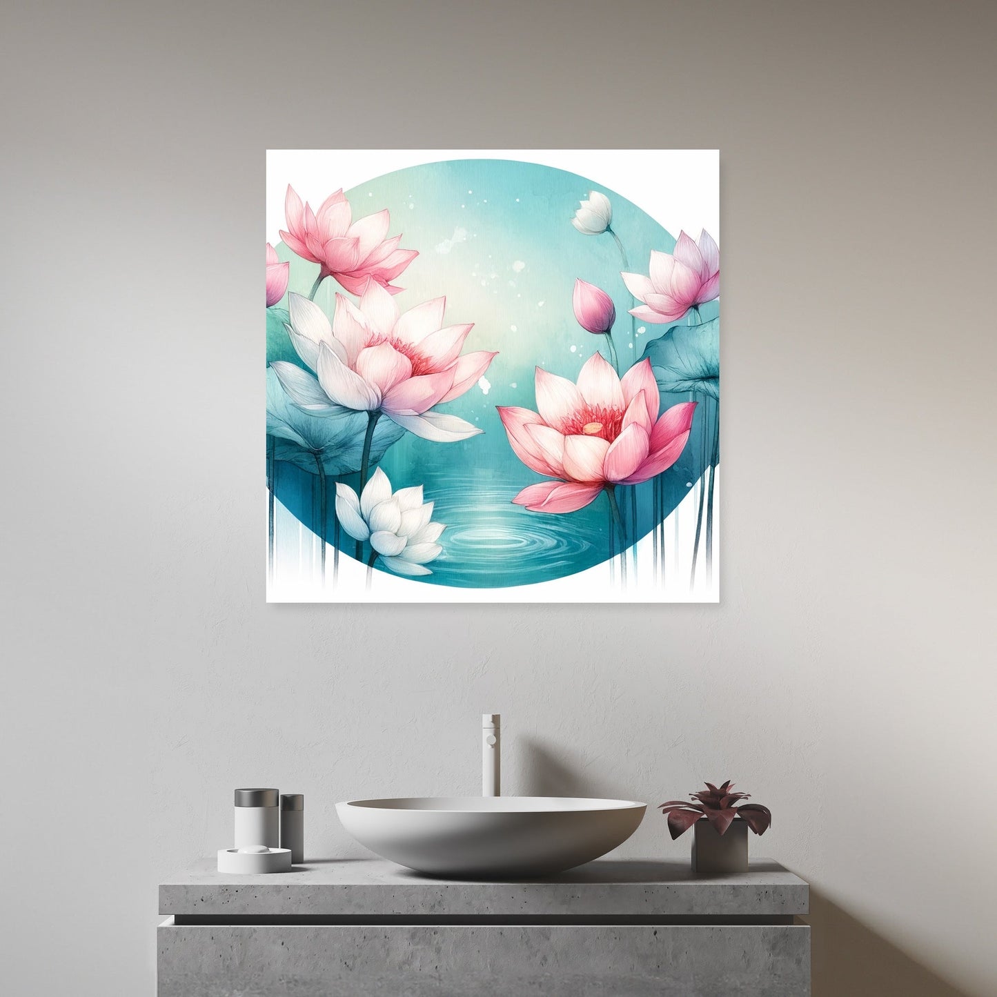 Serene Lotus Canvas