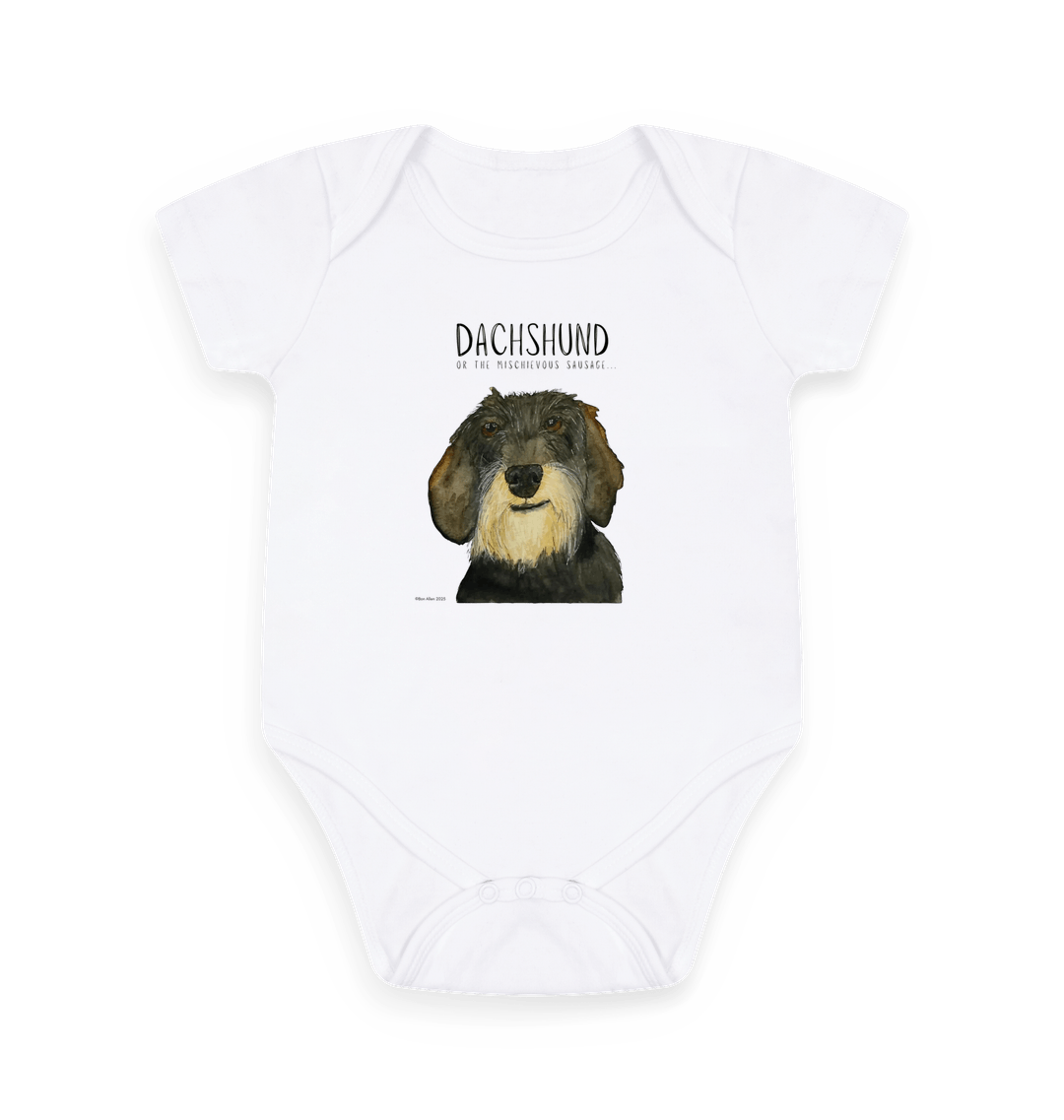 Mischievous Hot Dog Baby Bodysuit – Too Cute to Handle! Wire HairedDachshund