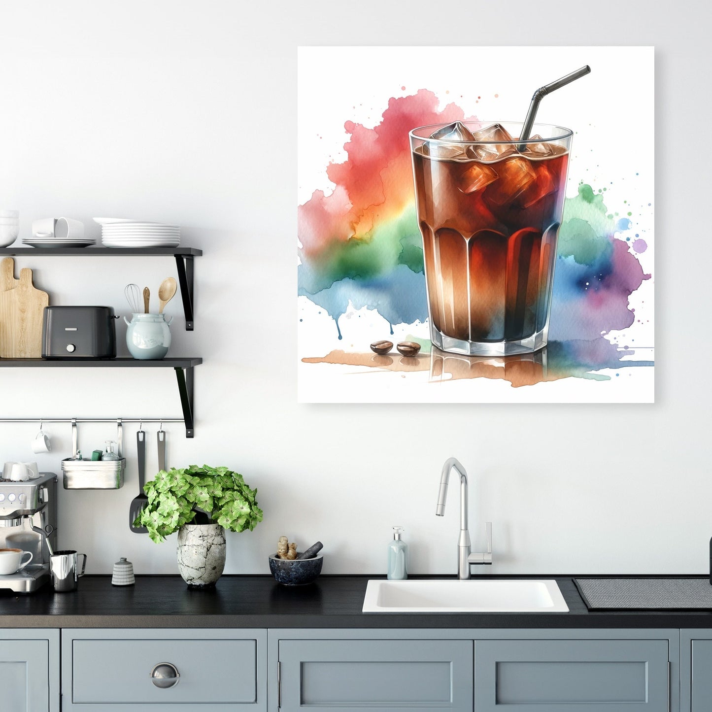Abstract Spectrum Cold Brew Canvas